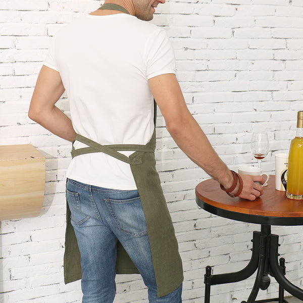 Linen Apron With Extra Long Pockets